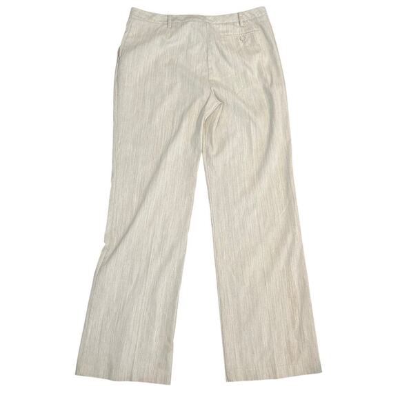St. John vintage linen blend cream with silver thread straight pants size 14 - Picture 4 of 8